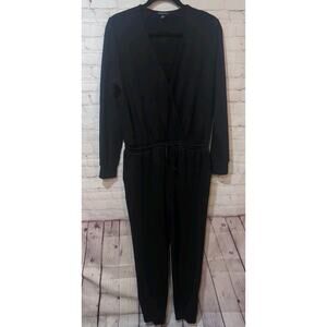 Beyond Yoga Womens Black Jumpsuit Size L Long Sleeve Jogger Style Athleisure
